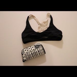 Black lspace crochet top